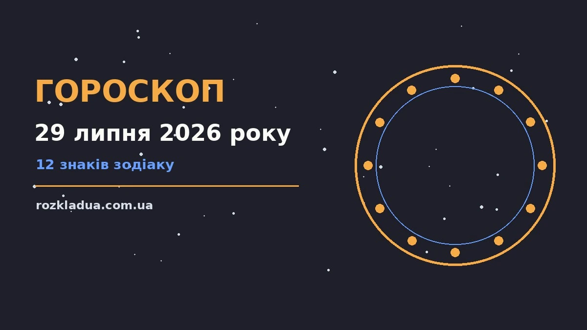 Зоряний гороскоп на 29 липня 2026 року на тлі вечірнього неба