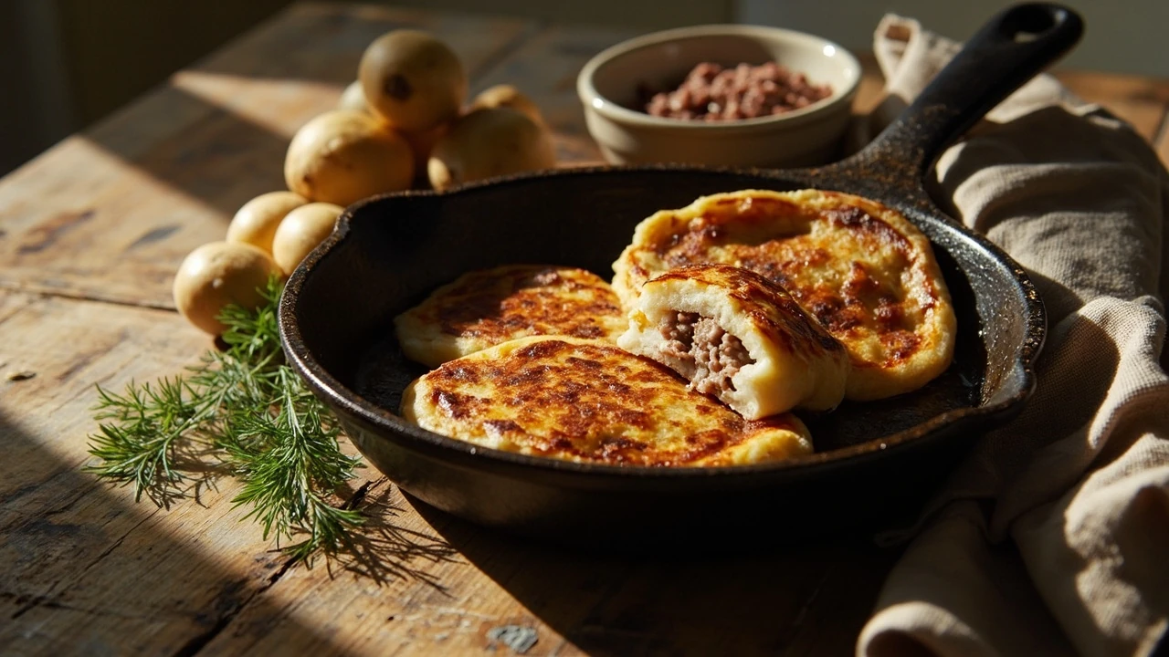 деруни з мясом
