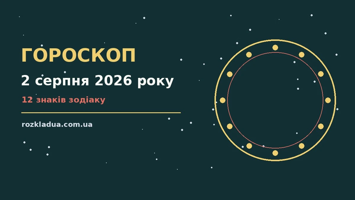 Зоряний гороскоп на 2 серпня 2026 року для дванадцяти знаків Зодіаку про стосунки та спілкування