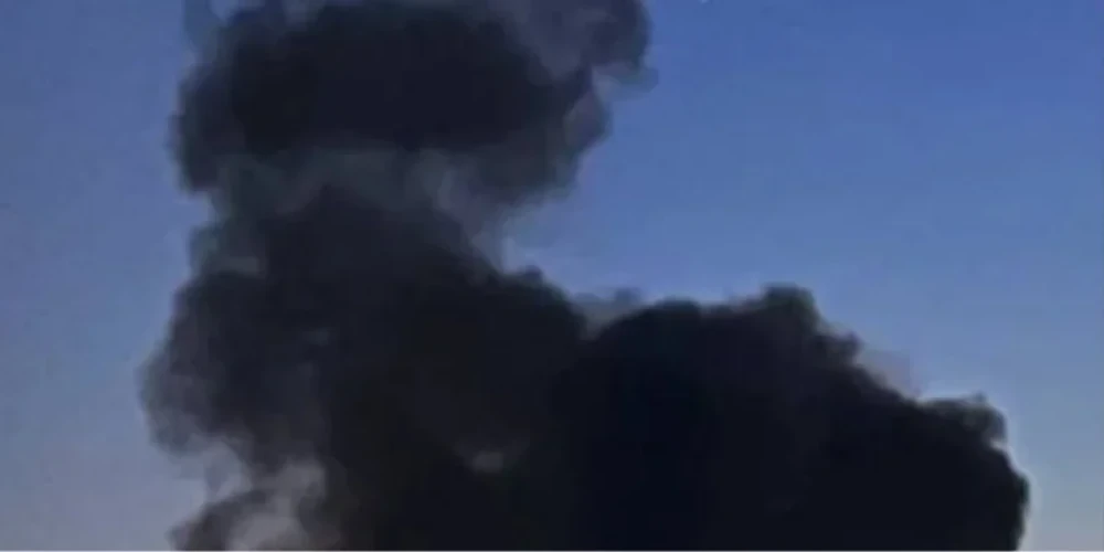 Пожежа на території автозаправної станції у Київському районі Харкова після влучання дрона