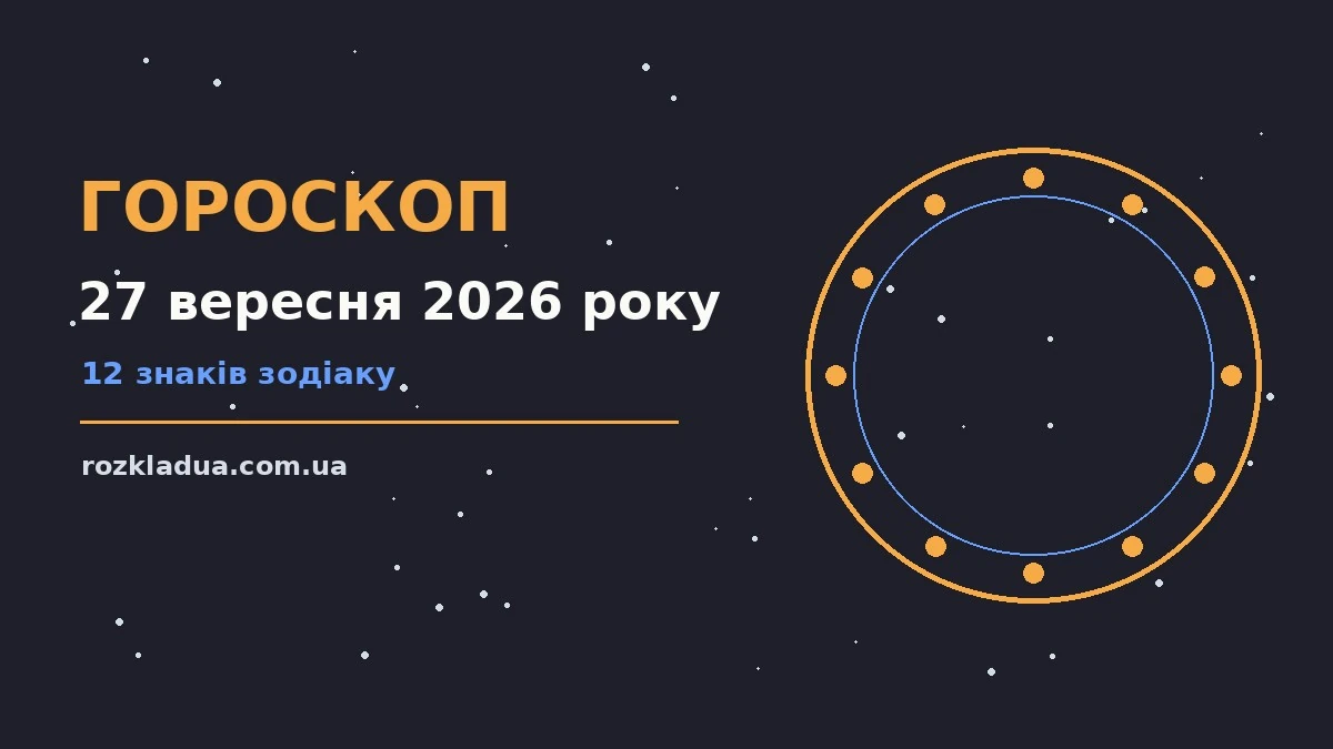 Гороскоп на 27 вересня 2026 року: головні підказки дня про події, зустрічі та вибір