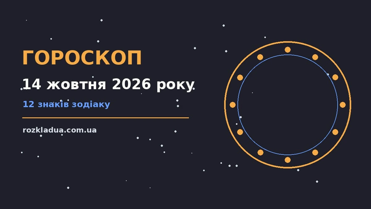 Гороскоп на 14 жовтня 2026 року: головні підказки дня про події, зустрічі та вибір