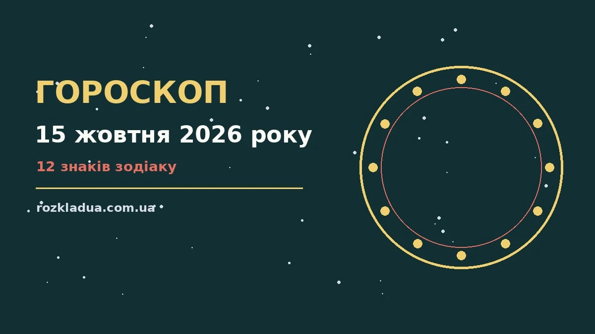 Гороскоп на 15 жовтня 2026 року: головні підказки дня про події, зустрічі та вибір