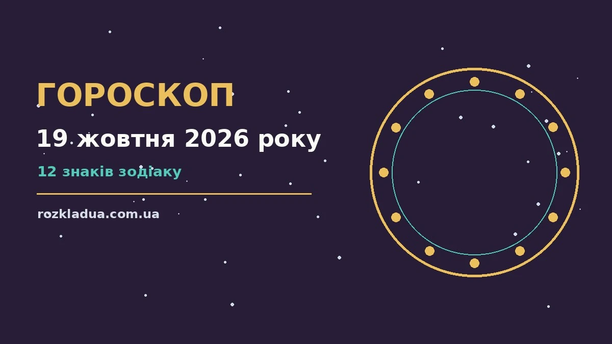 Гороскоп на 19 жовтня 2026 року: головні підказки дня про події, зустрічі та вибір